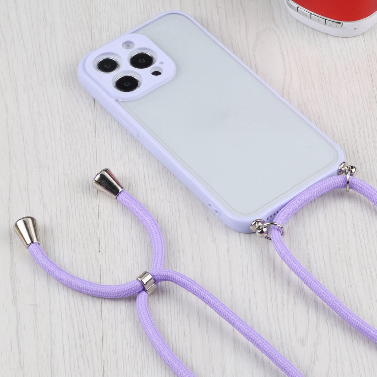 For iPhone 13 Pro Max Candy Transparent Phone Case with Lanyard
