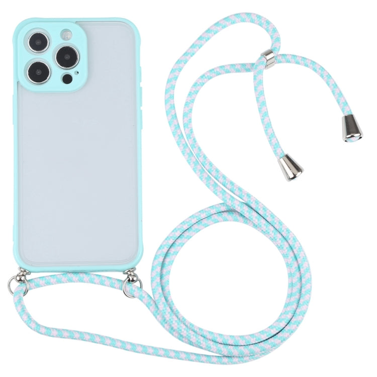 For iPhone 13 Pro Max Candy Transparent Phone Case with Lanyard