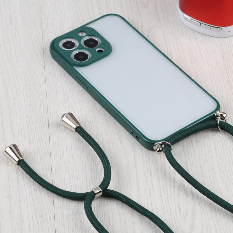 For iPhone 13 Pro Candy Transparent Phone Case with Lanyard