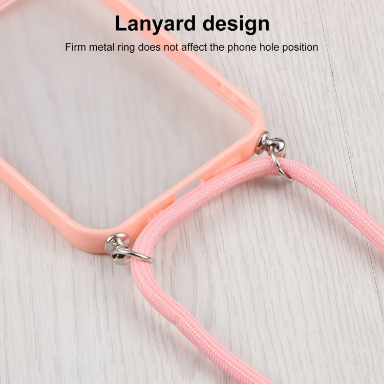 For iPhone 13 Pro Candy Transparent Phone Case with Lanyard