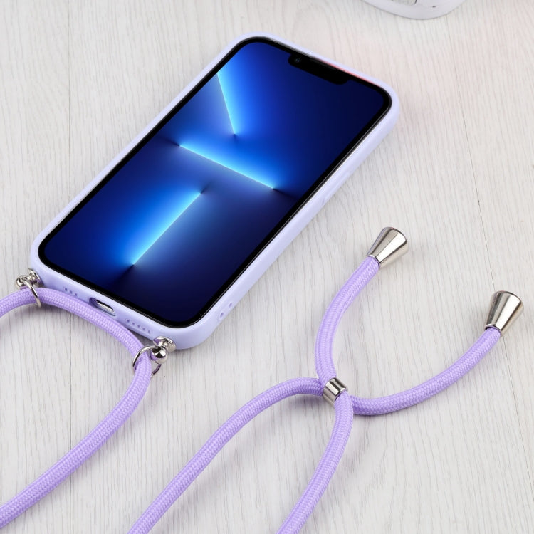 For iPhone 13 Pro Candy Transparent Phone Case with Lanyard