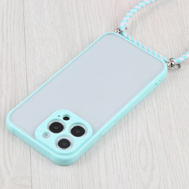 For iPhone 13 Pro Candy Transparent Phone Case with Lanyard