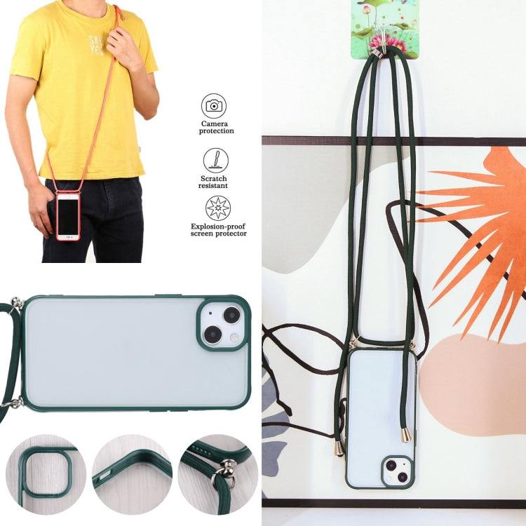 For iPhone 13 mini Candy Transparent Phone Case with Lanyard