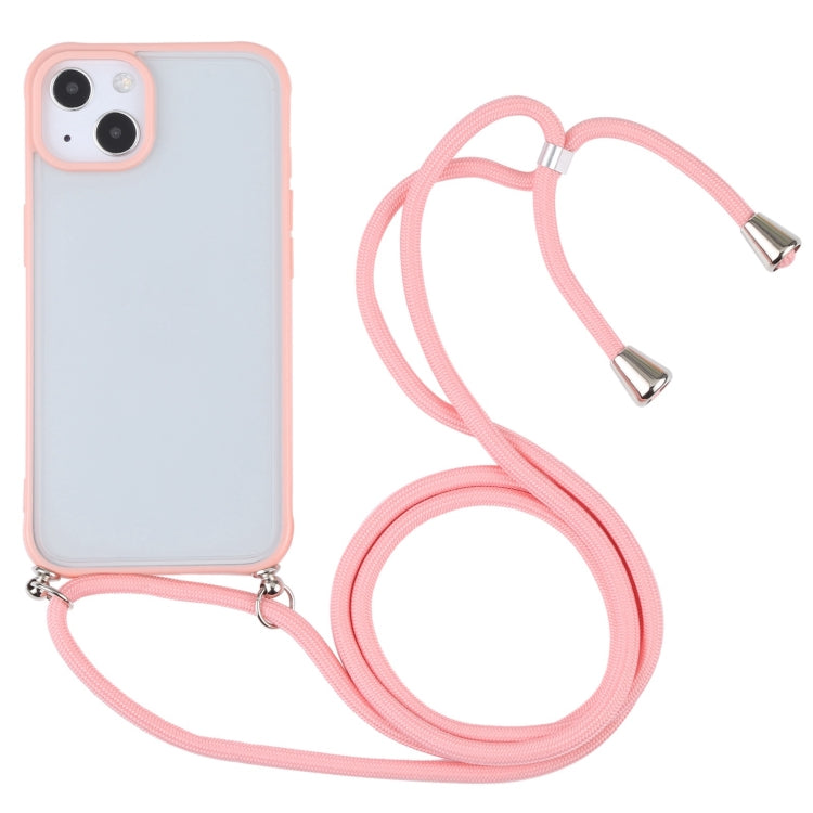 For iPhone 13 mini Candy Transparent Phone Case with Lanyard