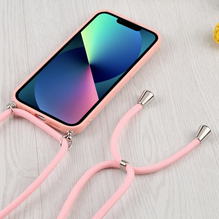 For iPhone 13 mini Candy Transparent Phone Case with Lanyard