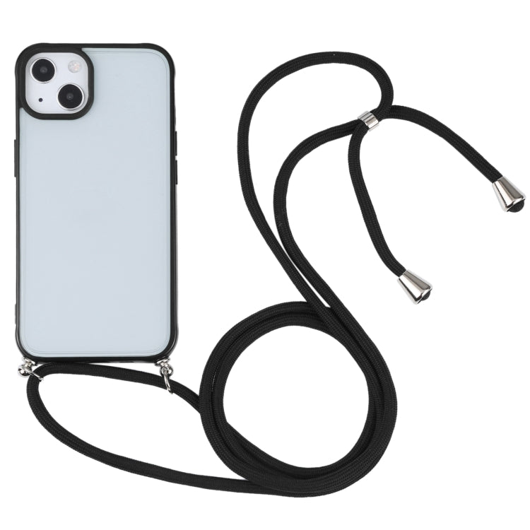 For iPhone 13 mini Candy Transparent Phone Case with Lanyard