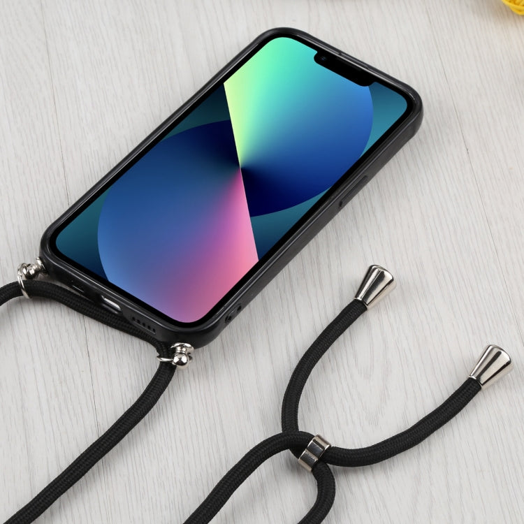 For iPhone 13 mini Candy Transparent Phone Case with Lanyard