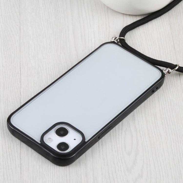 For iPhone 13 mini Candy Transparent Phone Case with Lanyard
