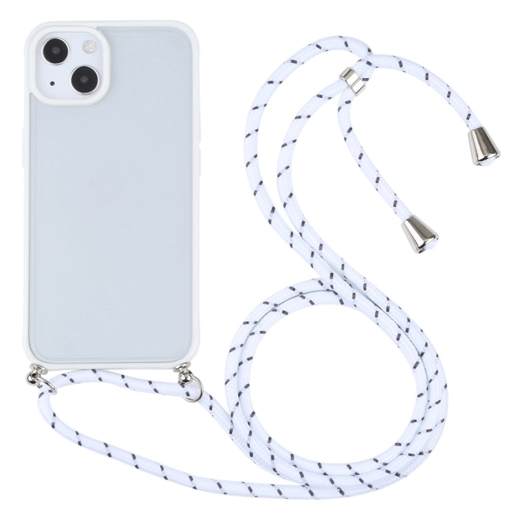 For iPhone 13 mini Candy Transparent Phone Case with Lanyard