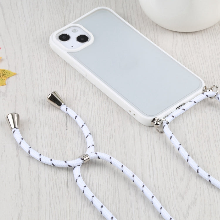 For iPhone 13 mini Candy Transparent Phone Case with Lanyard