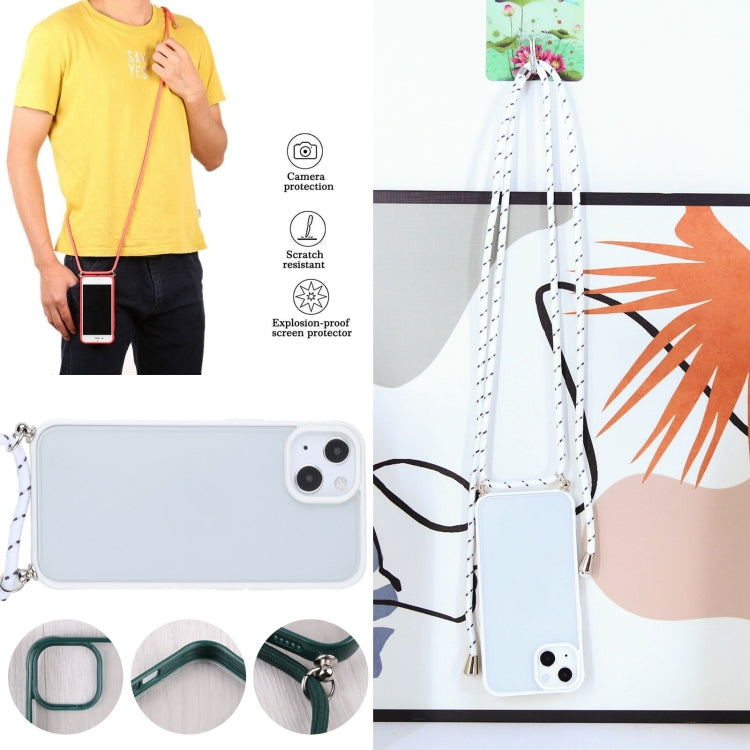 For iPhone 13 mini Candy Transparent Phone Case with Lanyard