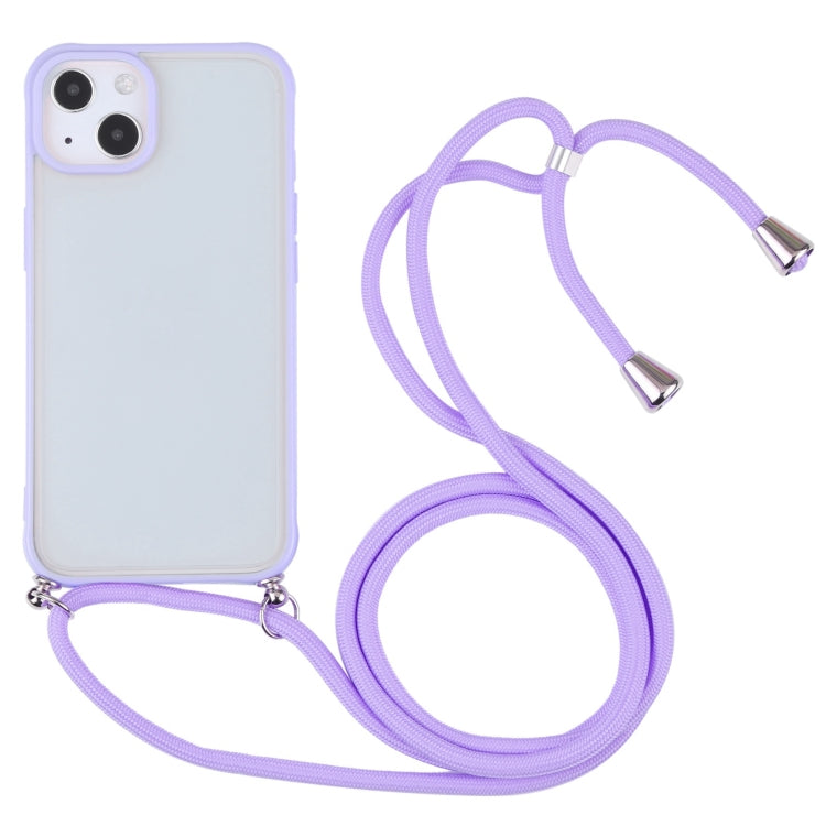 For iPhone 13 mini Candy Transparent Phone Case with Lanyard