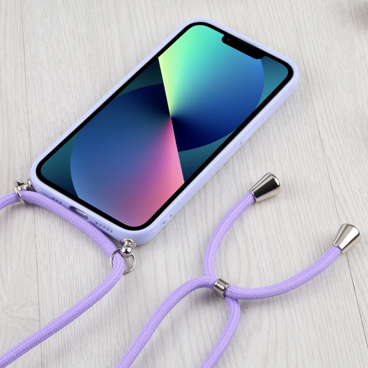 For iPhone 13 mini Candy Transparent Phone Case with Lanyard