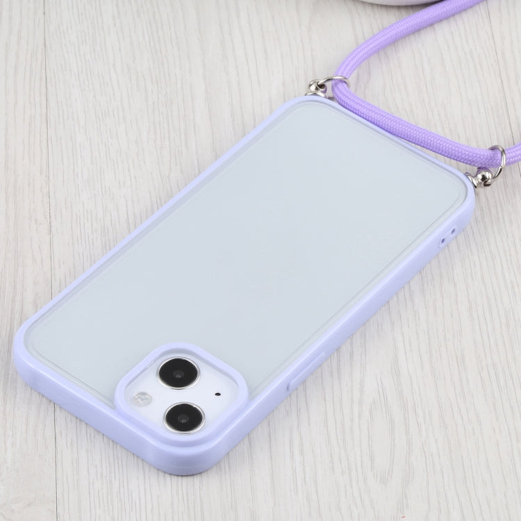 For iPhone 13 mini Candy Transparent Phone Case with Lanyard