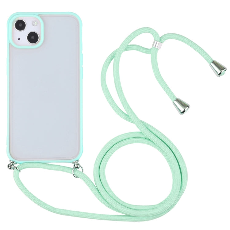For iPhone 13 mini Candy Transparent Phone Case with Lanyard