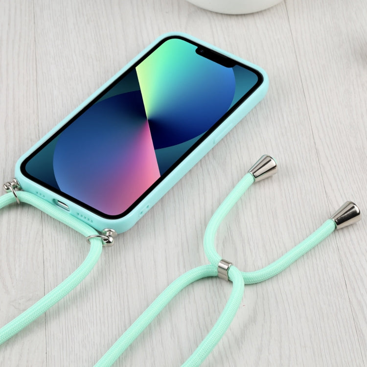 For iPhone 13 mini Candy Transparent Phone Case with Lanyard