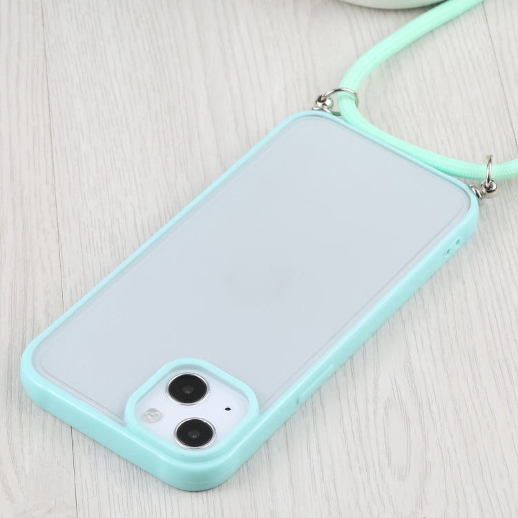 For iPhone 13 mini Candy Transparent Phone Case with Lanyard