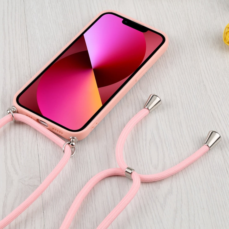For iPhone 13 Candy Transparent Phone Case with Lanyard