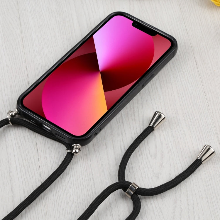 For iPhone 13 Candy Transparent Phone Case with Lanyard