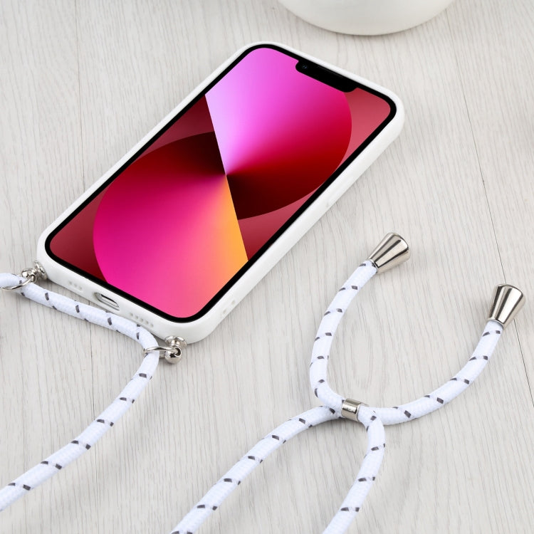 For iPhone 13 Candy Transparent Phone Case with Lanyard