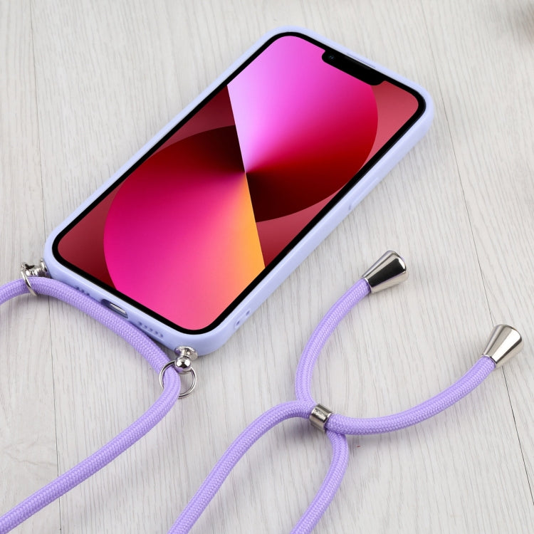 For iPhone 13 Candy Transparent Phone Case with Lanyard