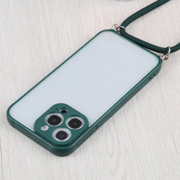 For iPhone 12 Pro Max Candy Transparent Phone Case with Lanyard