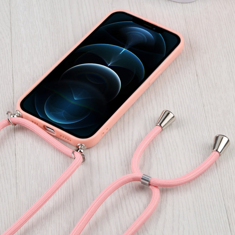 For iPhone 12 Pro Max Candy Transparent Phone Case with Lanyard