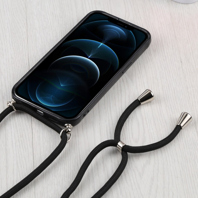 For iPhone 12 Pro Max Candy Transparent Phone Case with Lanyard