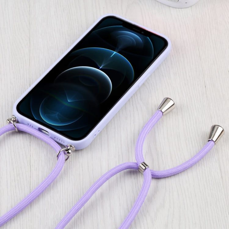For iPhone 12 Pro Max Candy Transparent Phone Case with Lanyard