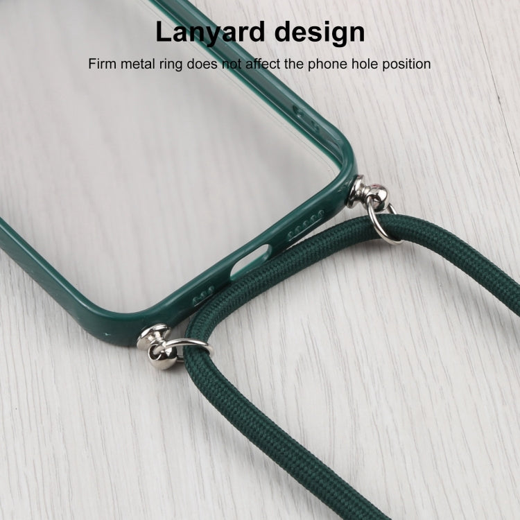 For iPhone 12 Pro Candy Transparent Phone Case with Lanyard