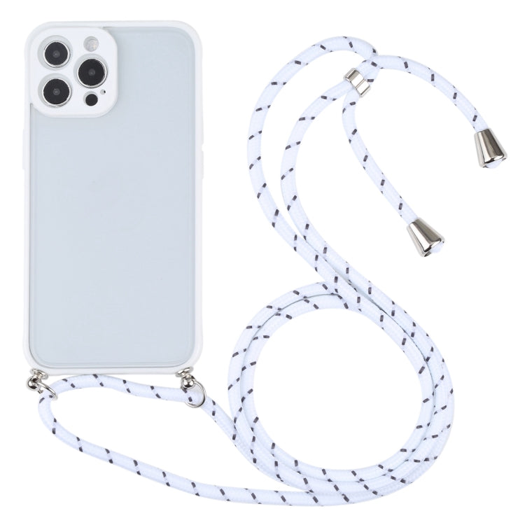For iPhone 12 Pro Candy Transparent Phone Case with Lanyard