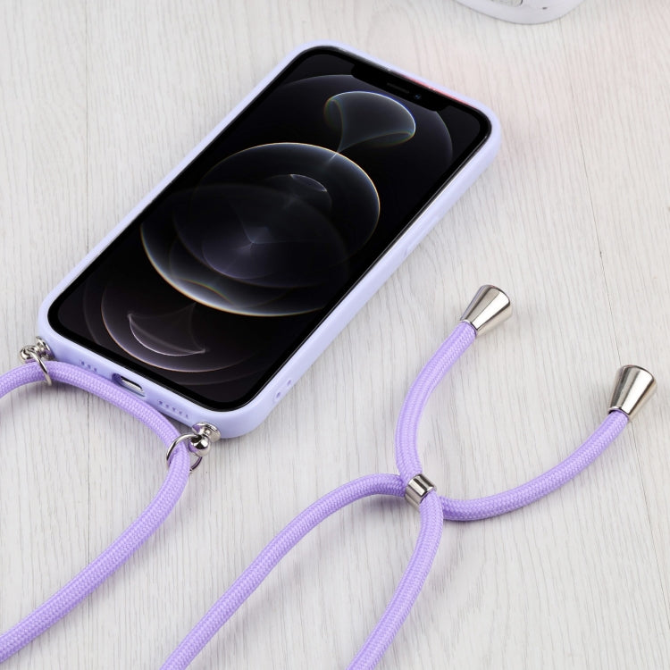 For iPhone 12 Pro Candy Transparent Phone Case with Lanyard