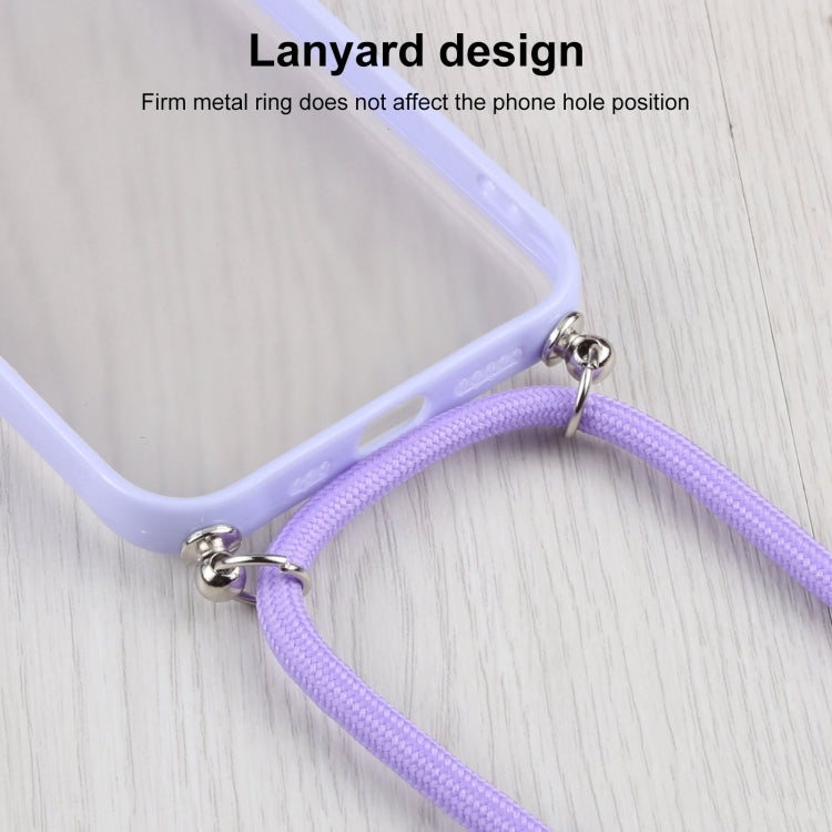 For iPhone 12 Pro Candy Transparent Phone Case with Lanyard