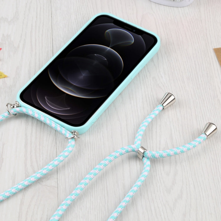 For iPhone 12 Pro Candy Transparent Phone Case with Lanyard