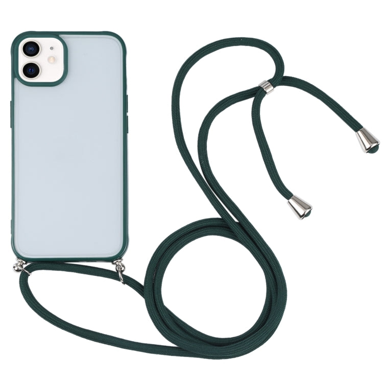 For iPhone 12 mini Candy Transparent Phone Case with Lanyard