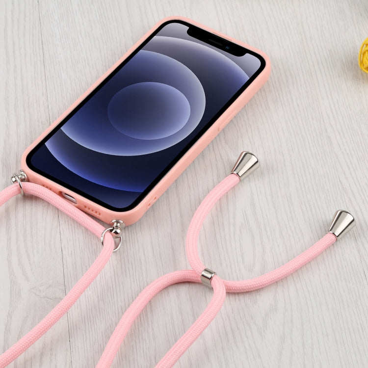 For iPhone 12 mini Candy Transparent Phone Case with Lanyard