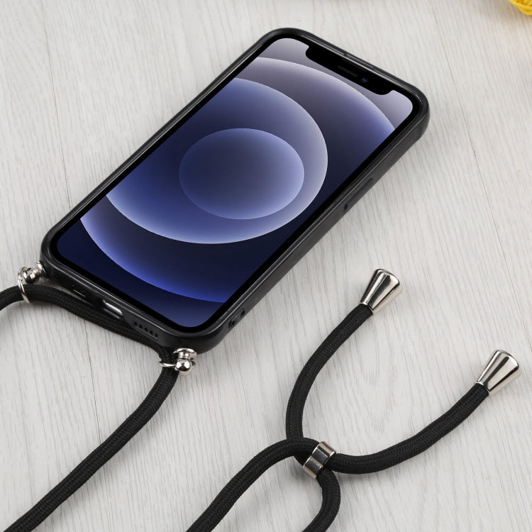 For iPhone 12 mini Candy Transparent Phone Case with Lanyard