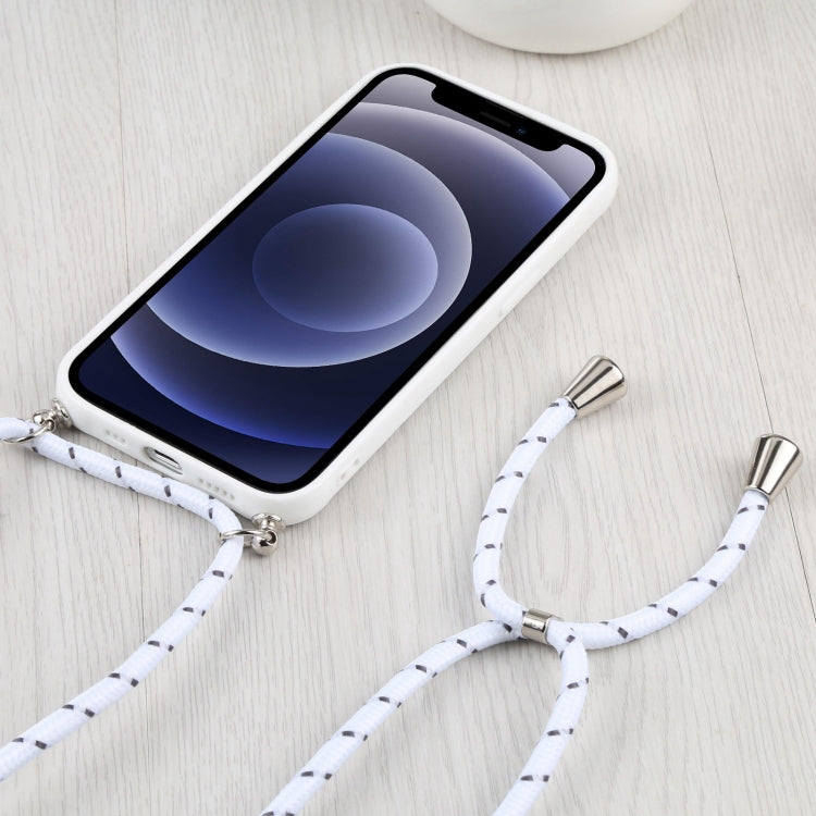 For iPhone 12 mini Candy Transparent Phone Case with Lanyard