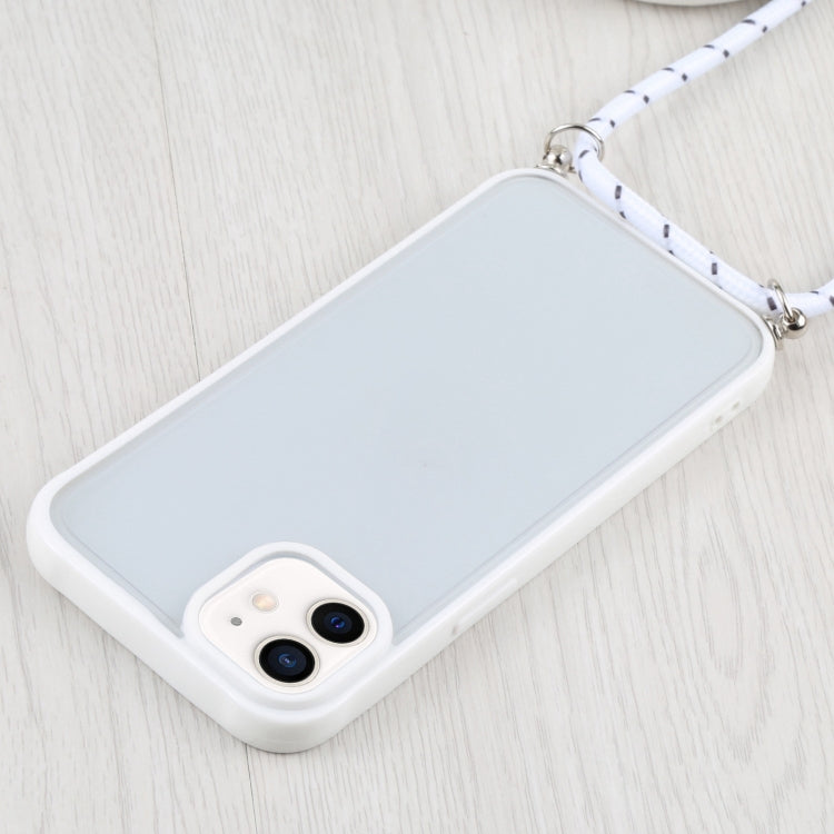 For iPhone 12 mini Candy Transparent Phone Case with Lanyard
