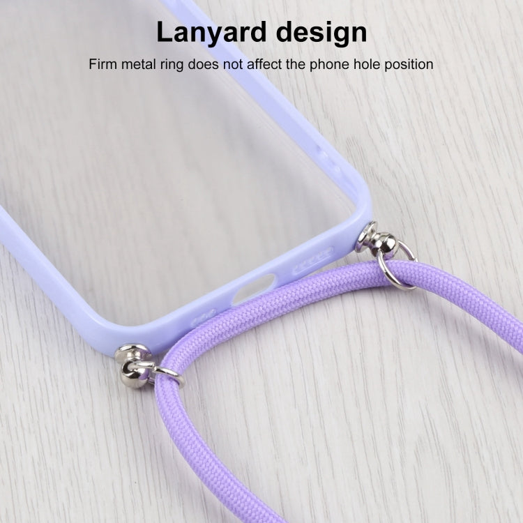 For iPhone 12 mini Candy Transparent Phone Case with Lanyard
