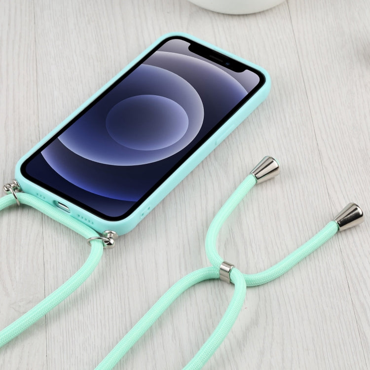 For iPhone 12 mini Candy Transparent Phone Case with Lanyard