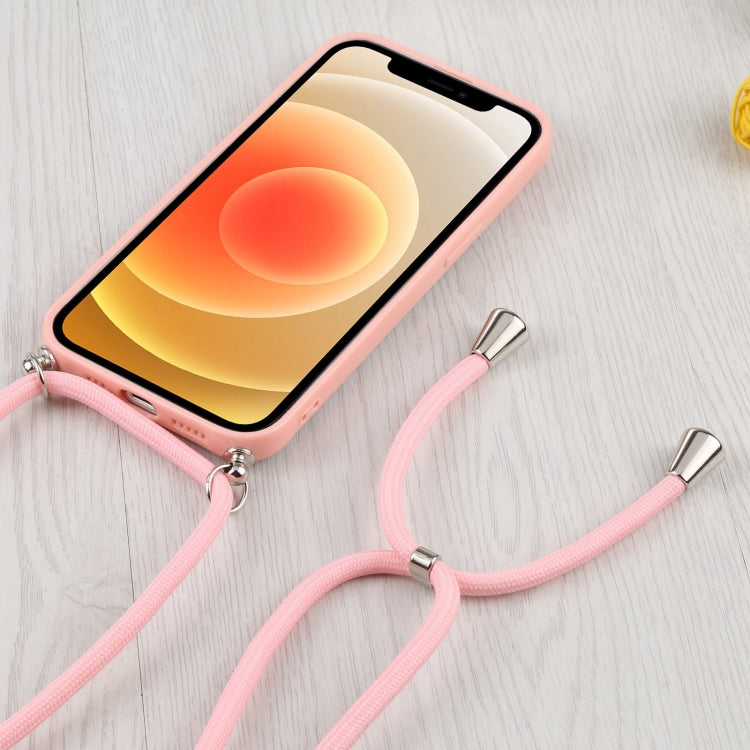 For iPhone 12 Candy Transparent Phone Case with Lanyard