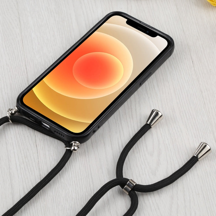 For iPhone 12 Candy Transparent Phone Case with Lanyard
