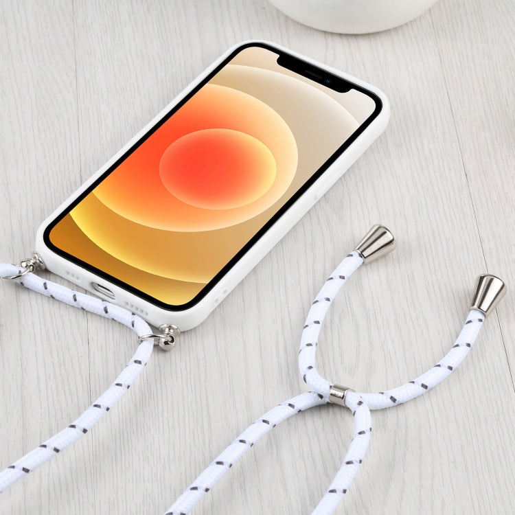 For iPhone 12 Candy Transparent Phone Case with Lanyard