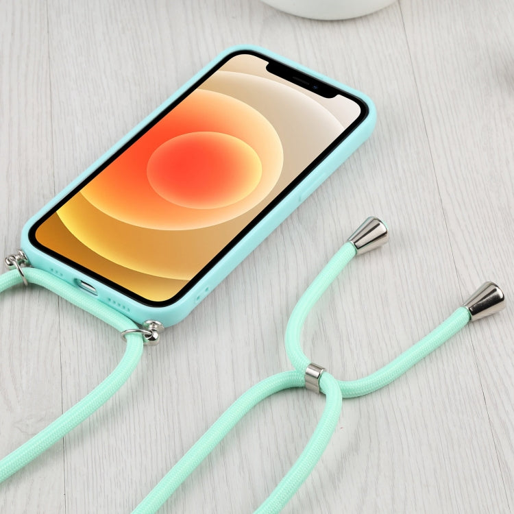 For iPhone 12 Candy Transparent Phone Case with Lanyard