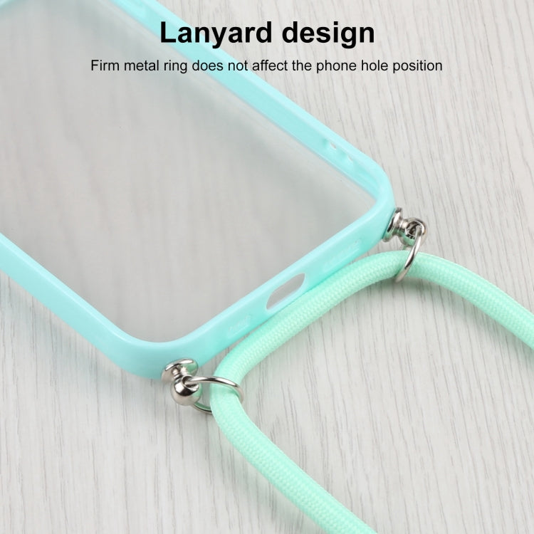 For iPhone 12 Candy Transparent Phone Case with Lanyard