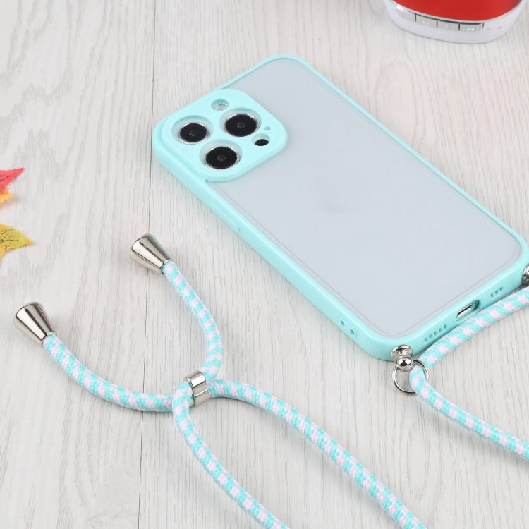 For iPhone 11 Pro Candy Transparent Phone Case with Lanyard