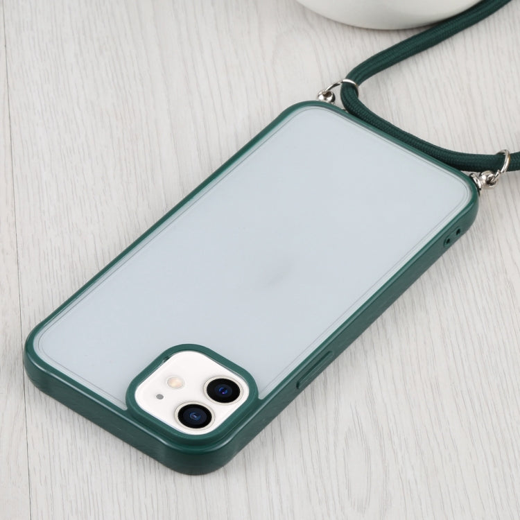 For iPhone 11 Candy Transparent Phone Case with Lanyard