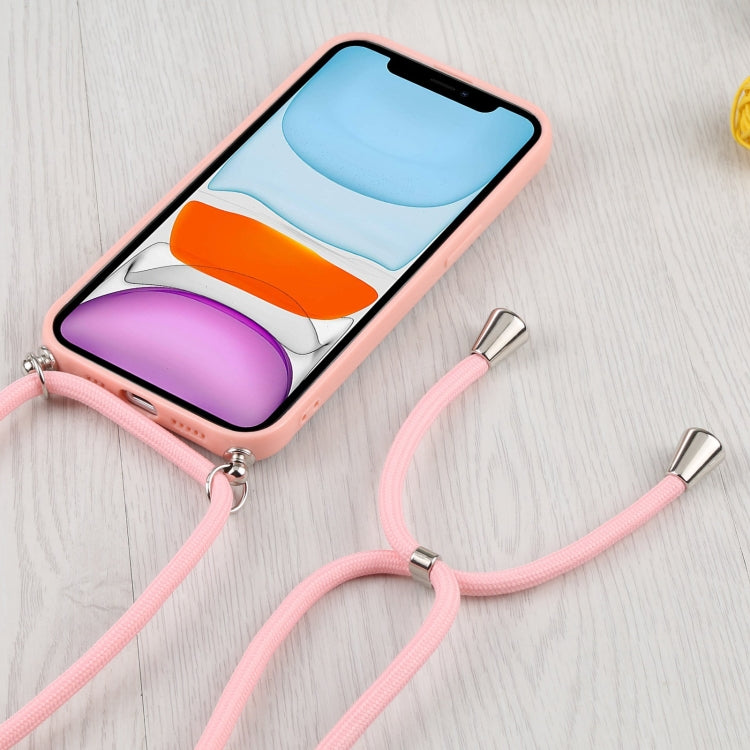 For iPhone 11 Candy Transparent Phone Case with Lanyard