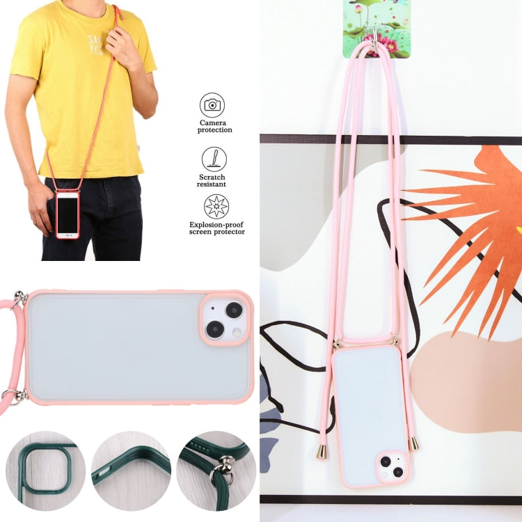 For iPhone 11 Candy Transparent Phone Case with Lanyard